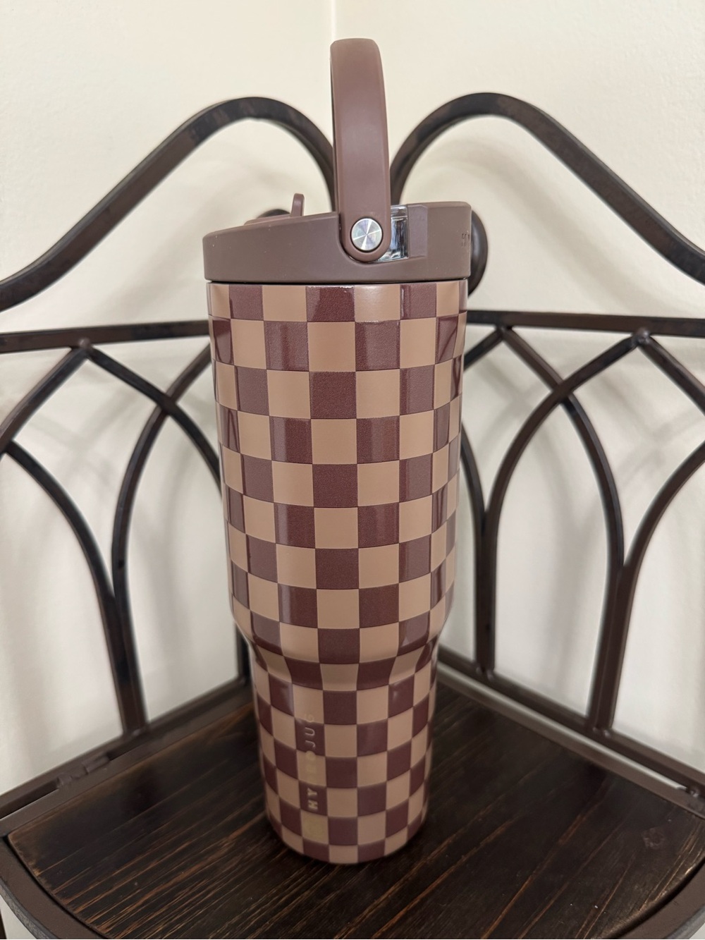 NWT HydroJug Autumn Checkered 32oz Sport Tumbler - Picture 4 of 6